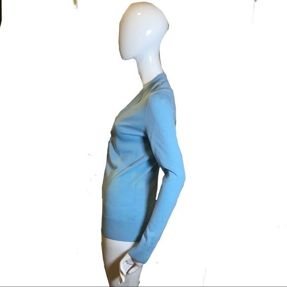 Tory Burch Simone Goblin Blue Wool Long Cardigan Medium - Picture 2 of 14